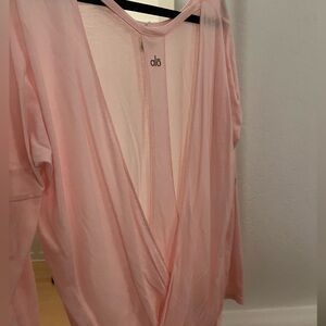 Alo Pink Women’s Activewear Yoga Top Sz L